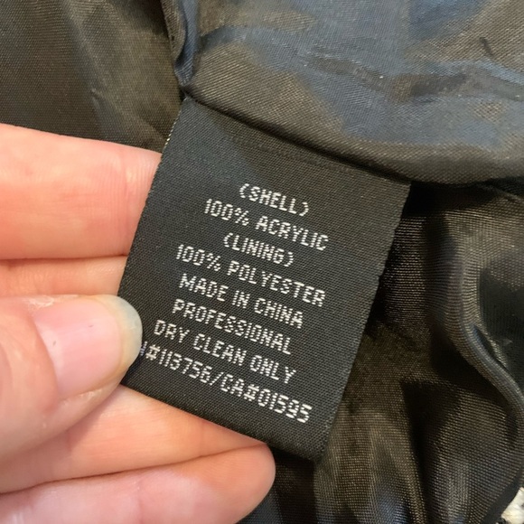 Vintage Beechers Brook Black and White Cropped Tweed Jacket - Size 6 - Picture 3 of 8